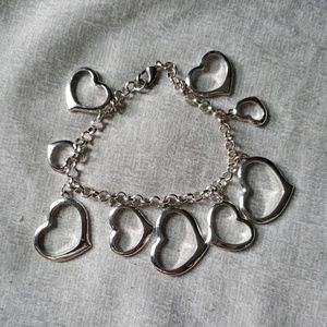 Silver Hearts Bracelet